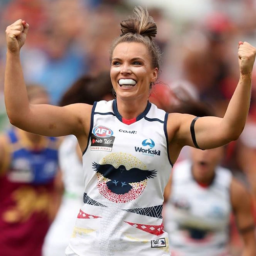 Adelaide Crows player celebrating